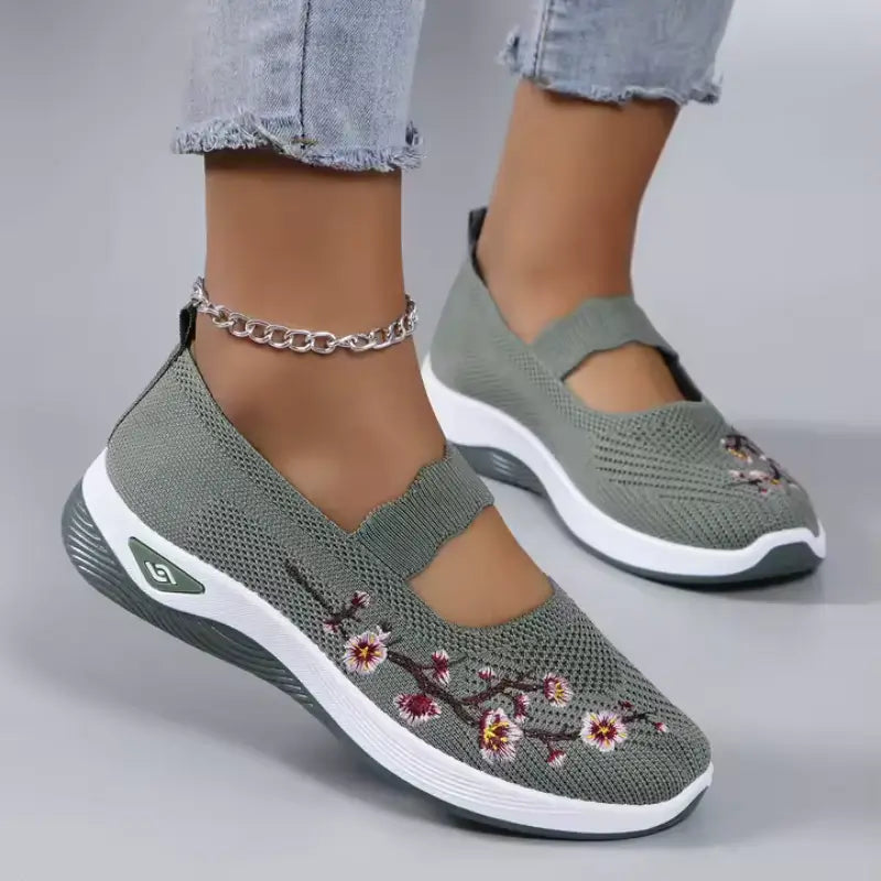 Baskets Sans Lacets Femme Floral