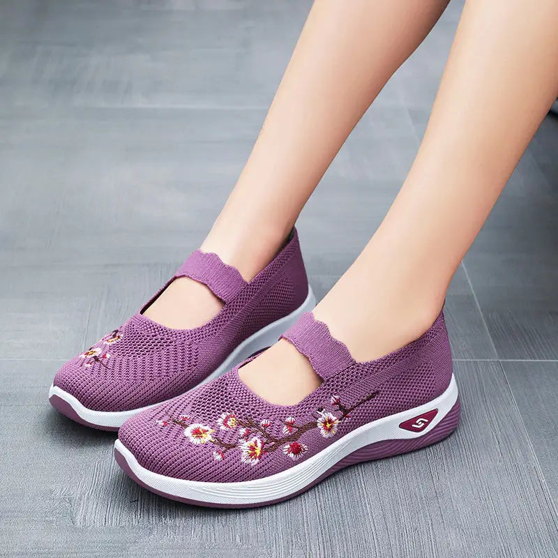 Baskets Sans Lacets Femme Orthopédique Floral