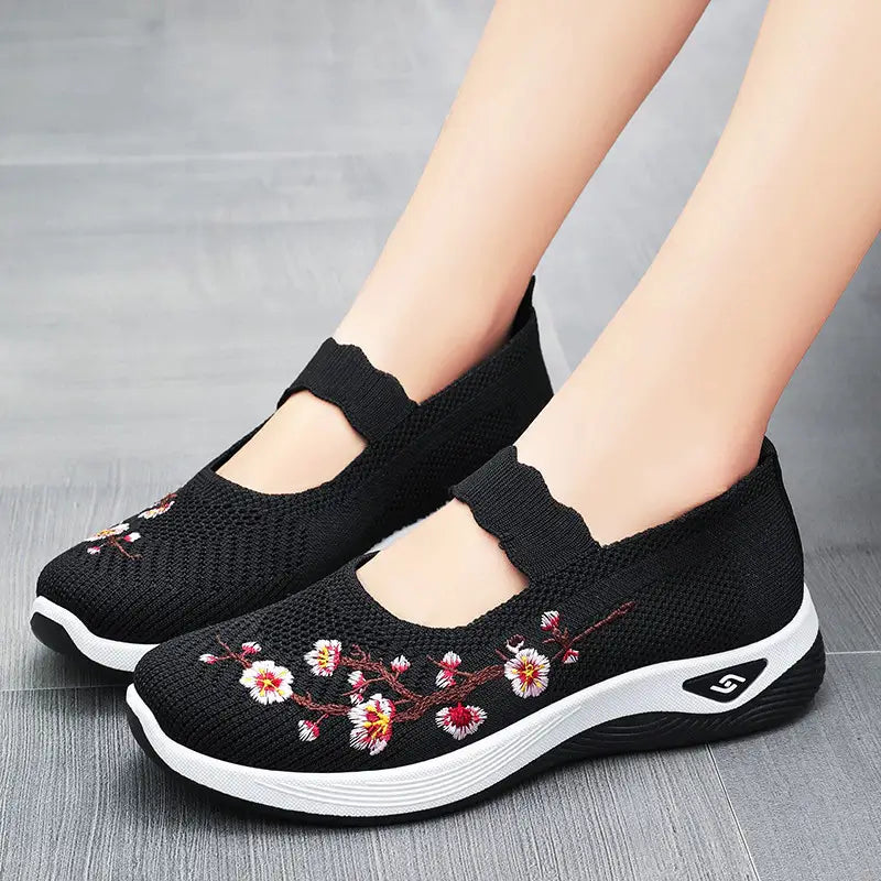 Baskets Sans Lacets Femme Orthopédique Floral