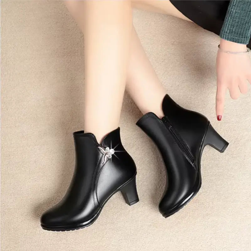 Botte Femme Fourrée Imperméable à Tige Moyenne Jully