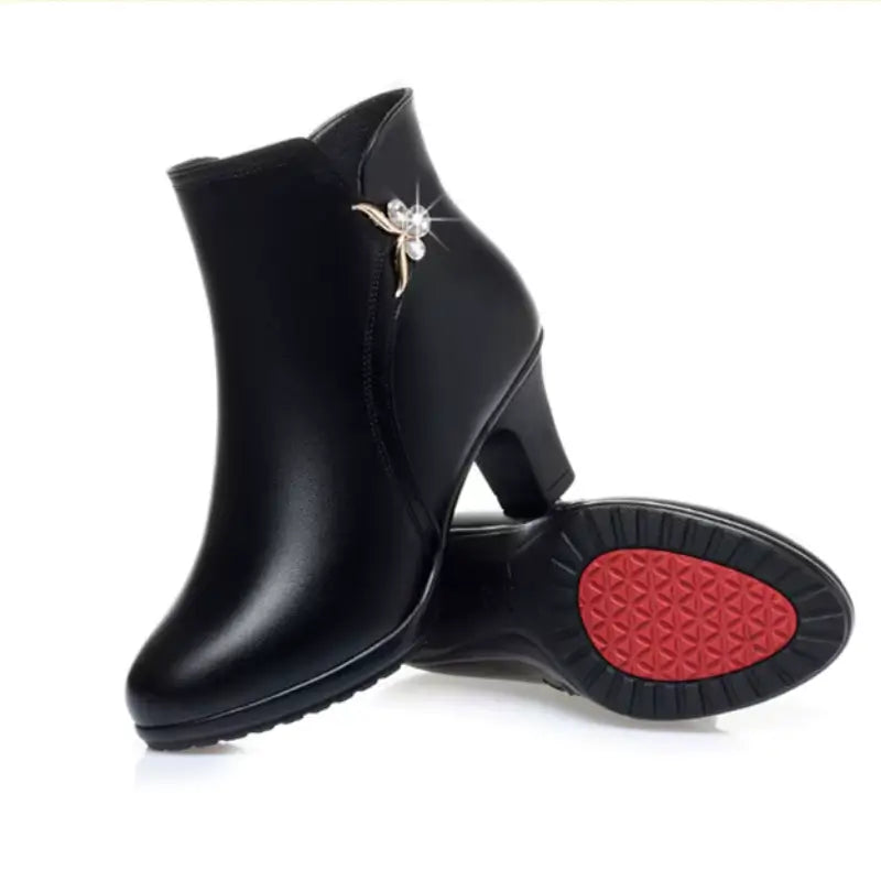 Botte Femme Fourrée Imperméable à Tige Moyenne Jully