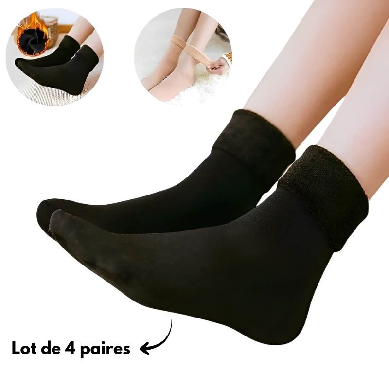 Lot de 4 paires de chaussettes féminines pelucheuses Soft - Belle Étoile
