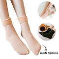 Lot de 4 paires de chaussettes féminines pelucheuses Soft - Belle Étoile